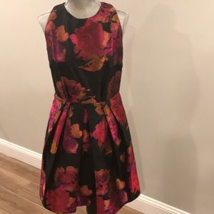 Carmen Marc Valvo Jacquard fit & flare dress